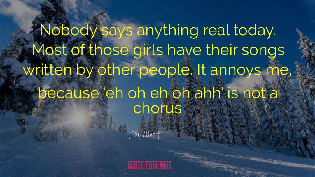 Philosphy Of People quotes by Lily Allen