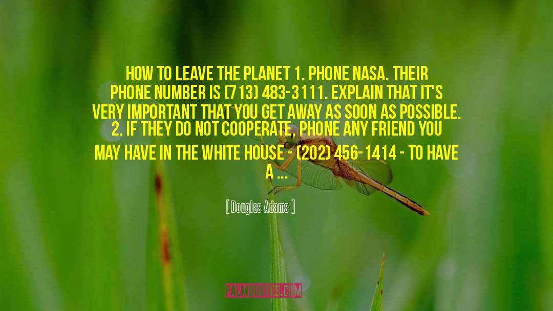 Phone Number quotes by Douglas Adams