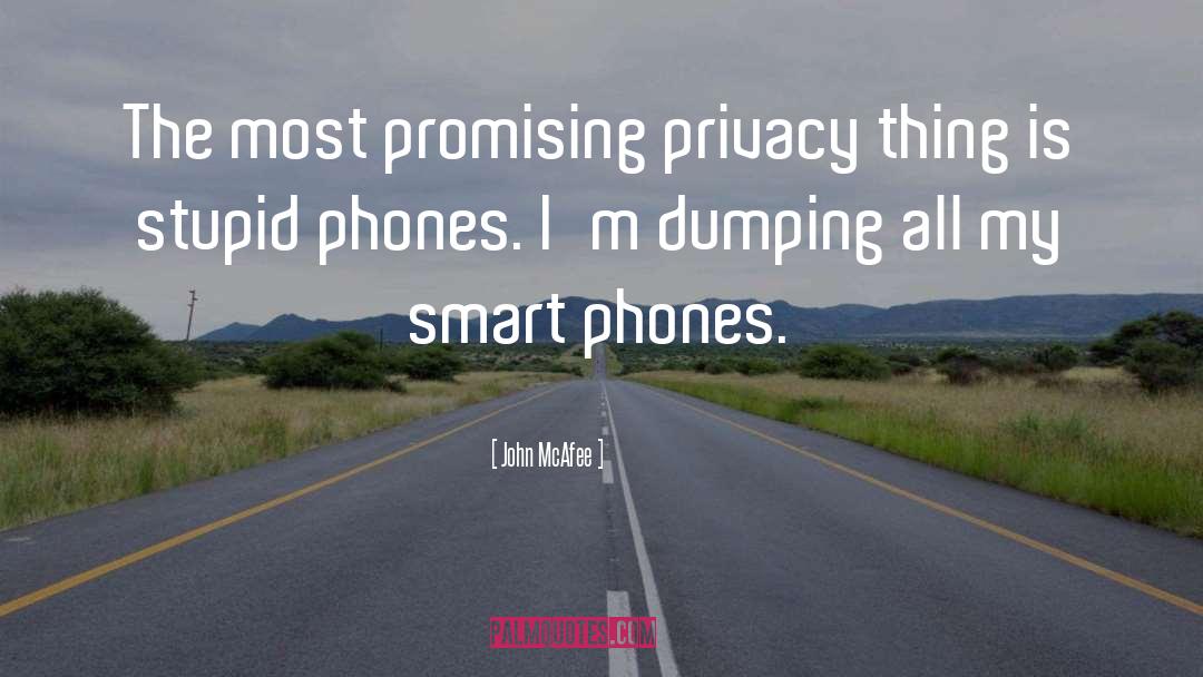 Phones quotes by John McAfee
