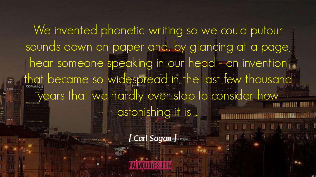 Phonetic quotes by Carl Sagan