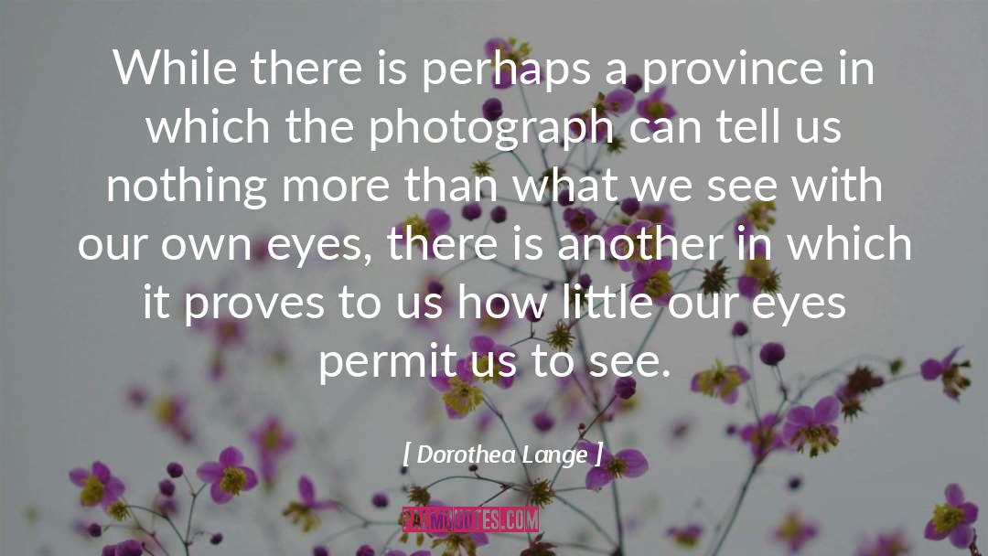 Photography Vision quotes by Dorothea Lange