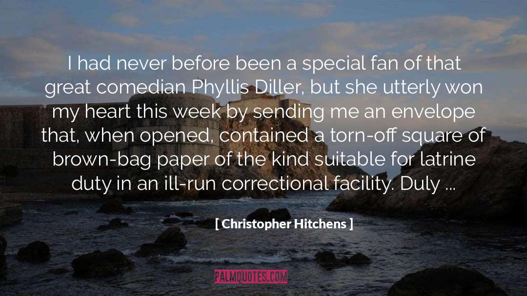 Phyllis Diller quotes by Christopher Hitchens