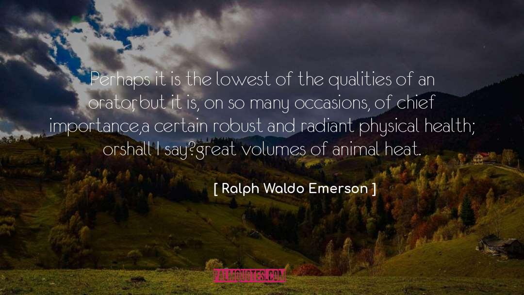 Physical Health quotes by Ralph Waldo Emerson