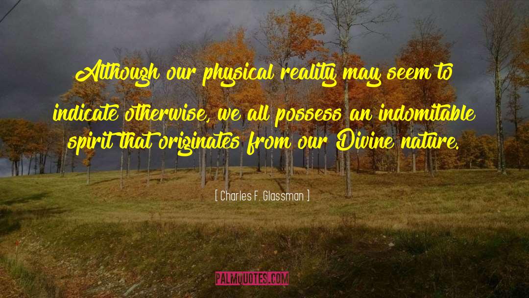 Physical Reality quotes by Charles F. Glassman