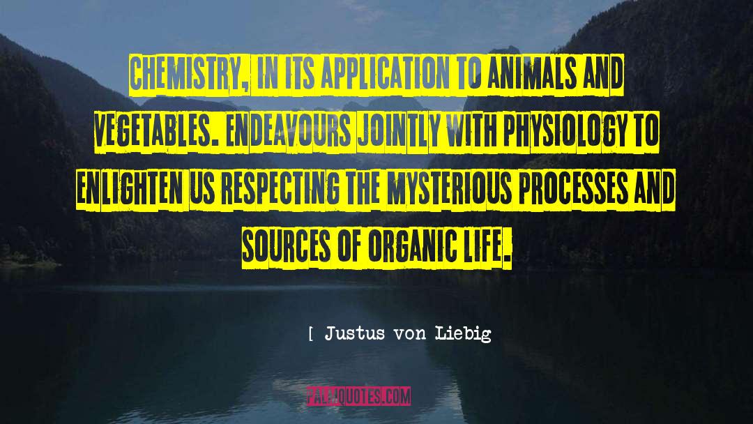 Physiological Chemistry quotes by Justus Von Liebig