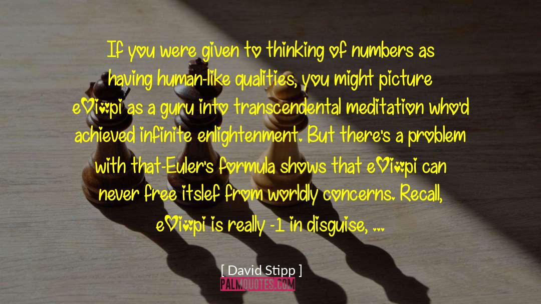 Pi quotes by David Stipp