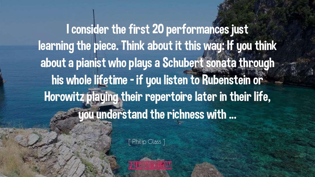 Pianist quotes by Philip Glass