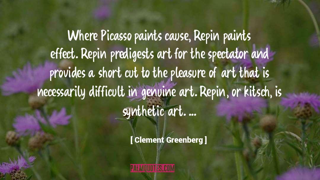 Picasso quotes by Clement Greenberg