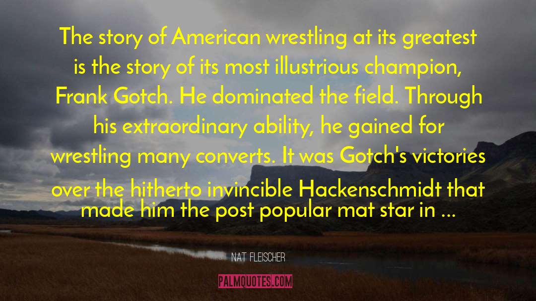 Piccininni Wrestling quotes by Nat Fleischer