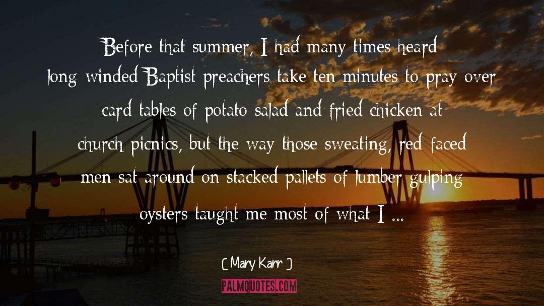 Picnics quotes by Mary Karr