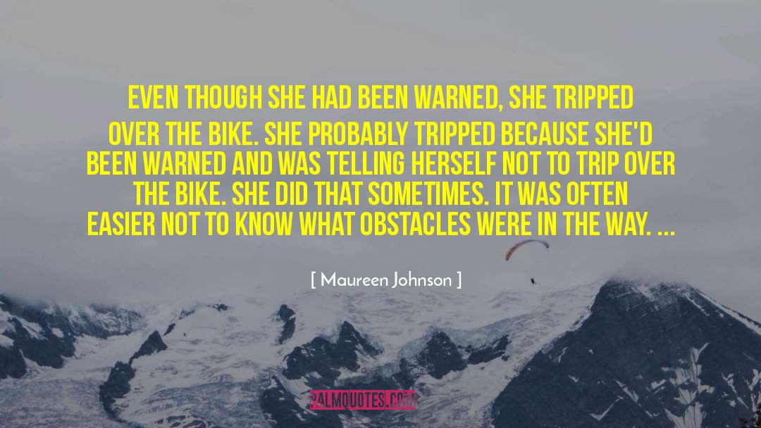 Picozzis Bike quotes by Maureen Johnson