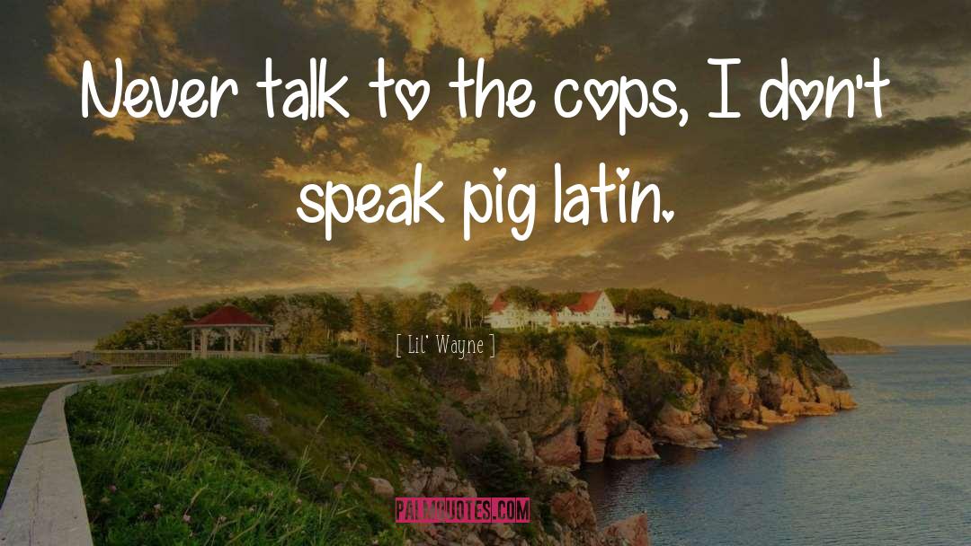 Pig Latin quotes by Lil' Wayne