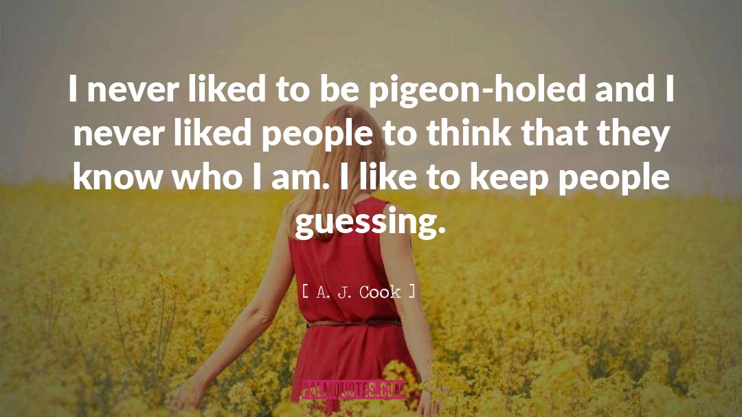 Pigeon quotes by A. J. Cook