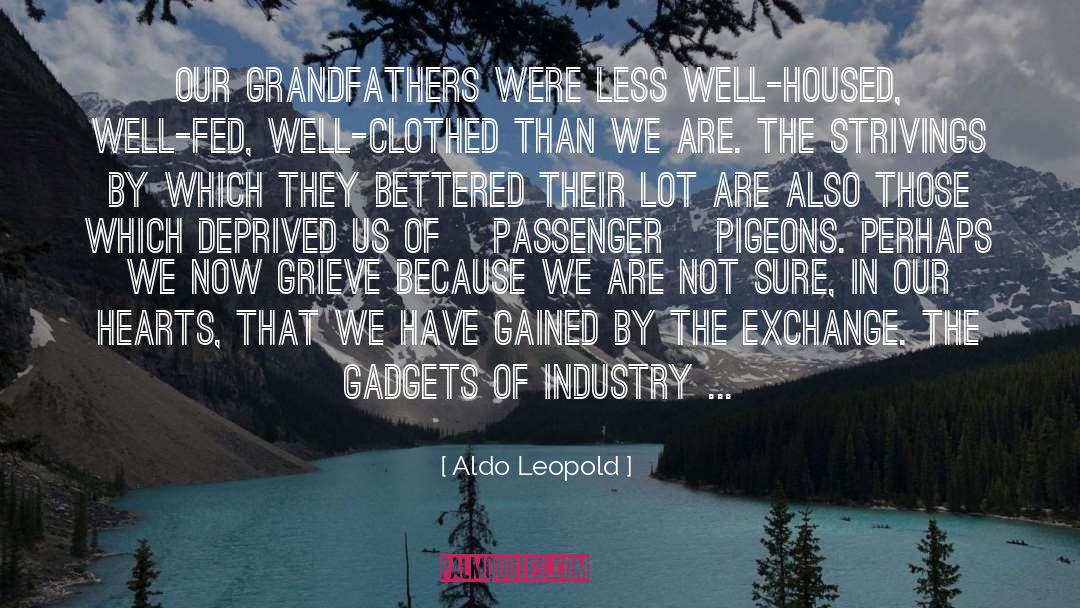 Pigeons quotes by Aldo Leopold