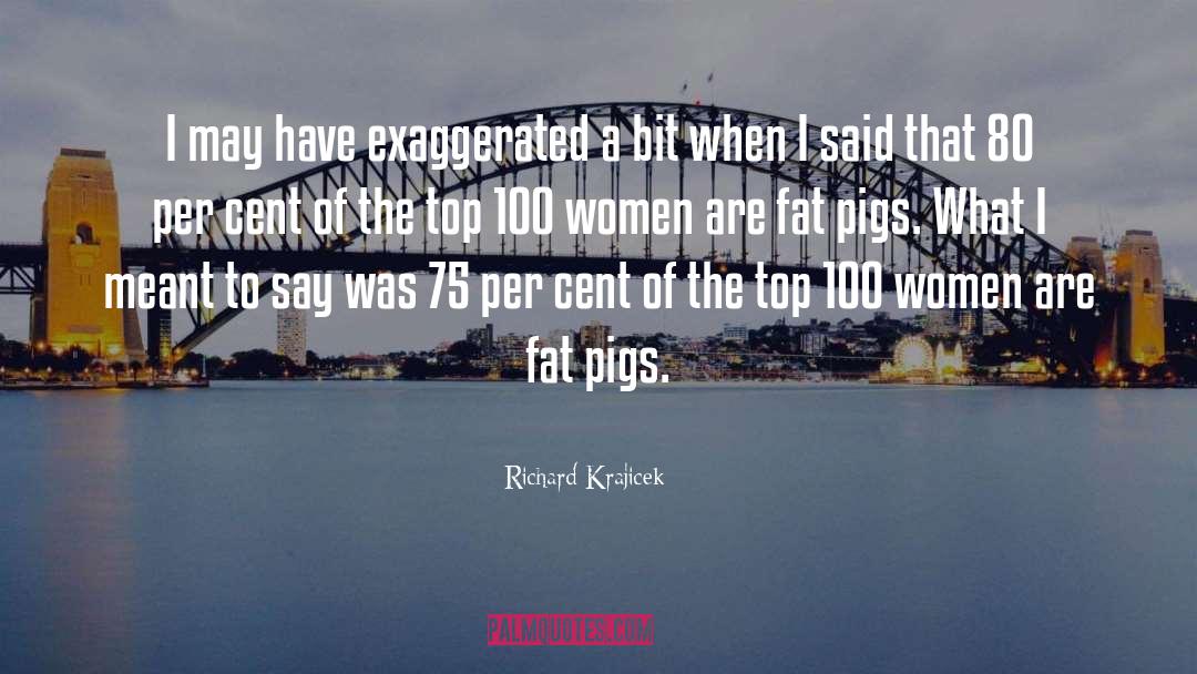 Pigs Get Slaughtered Quote quotes by Richard Krajicek