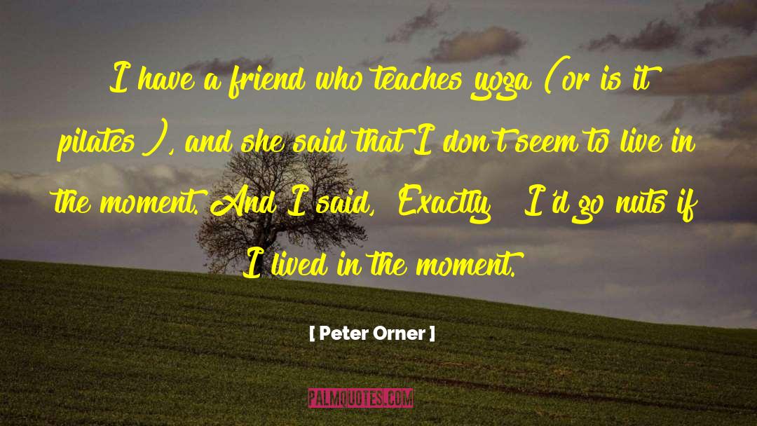 Pilates quotes by Peter Orner