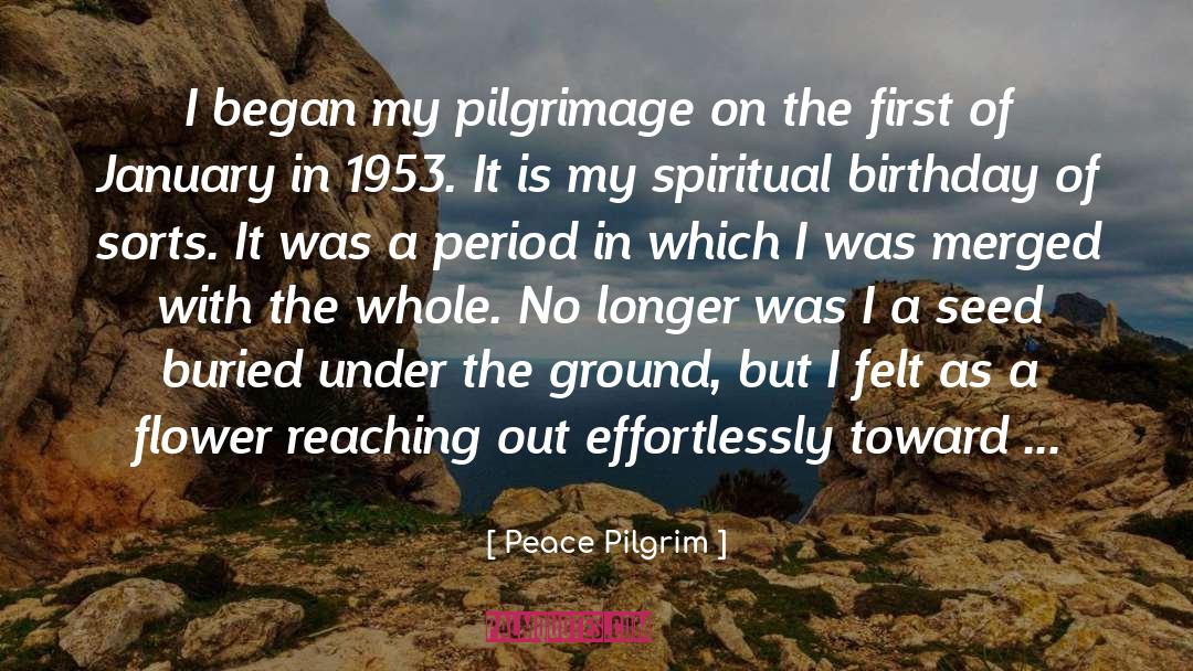Pilgrimage quotes by Peace Pilgrim