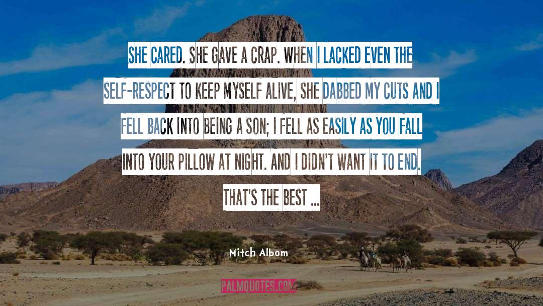 Pillow quotes by Mitch Albom