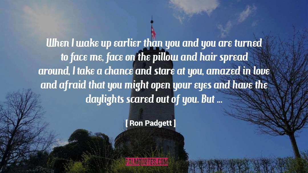 Pillow quotes by Ron Padgett