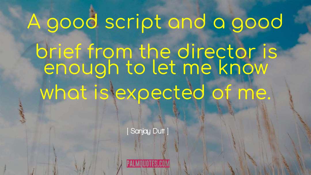 Pilot Scripts quotes by Sanjay Dutt
