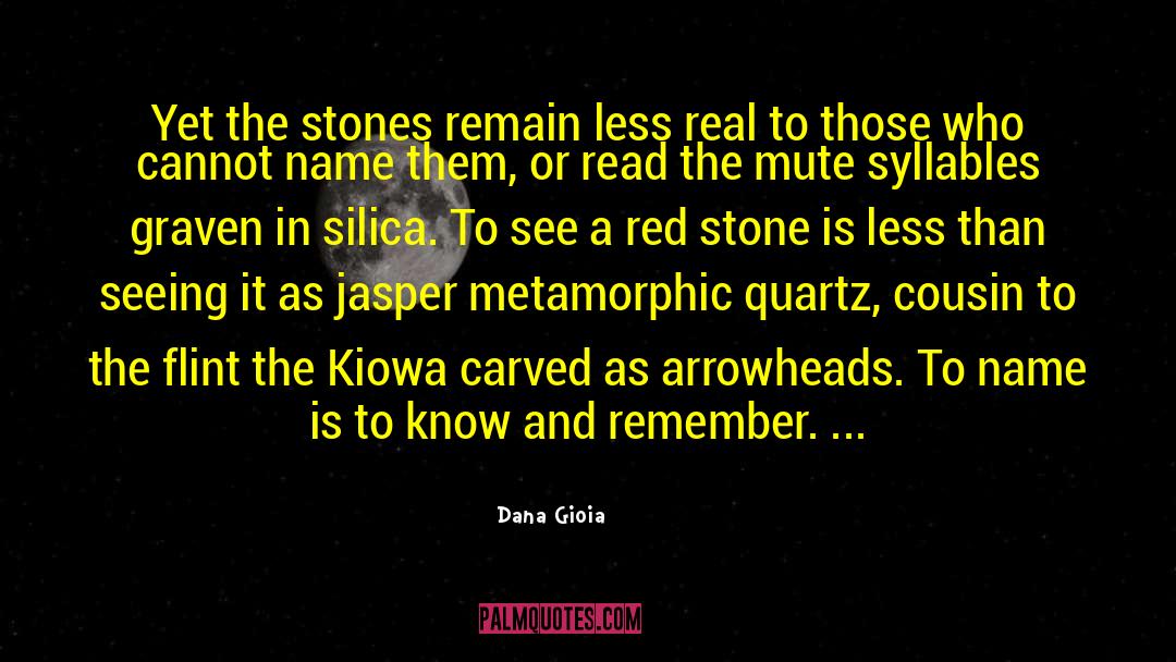 Pink Quartz quotes by Dana Gioia