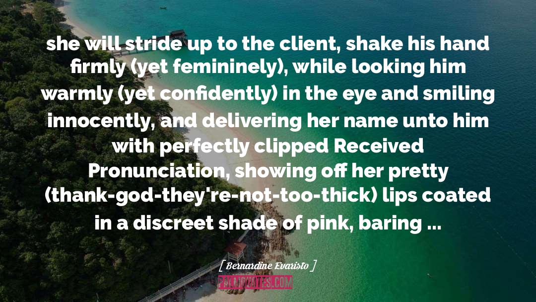 Pink quotes by Bernardine Evaristo