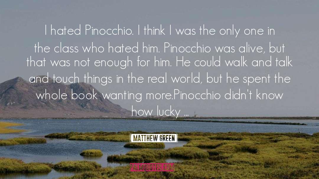 Pinocchio quotes by Matthew Green
