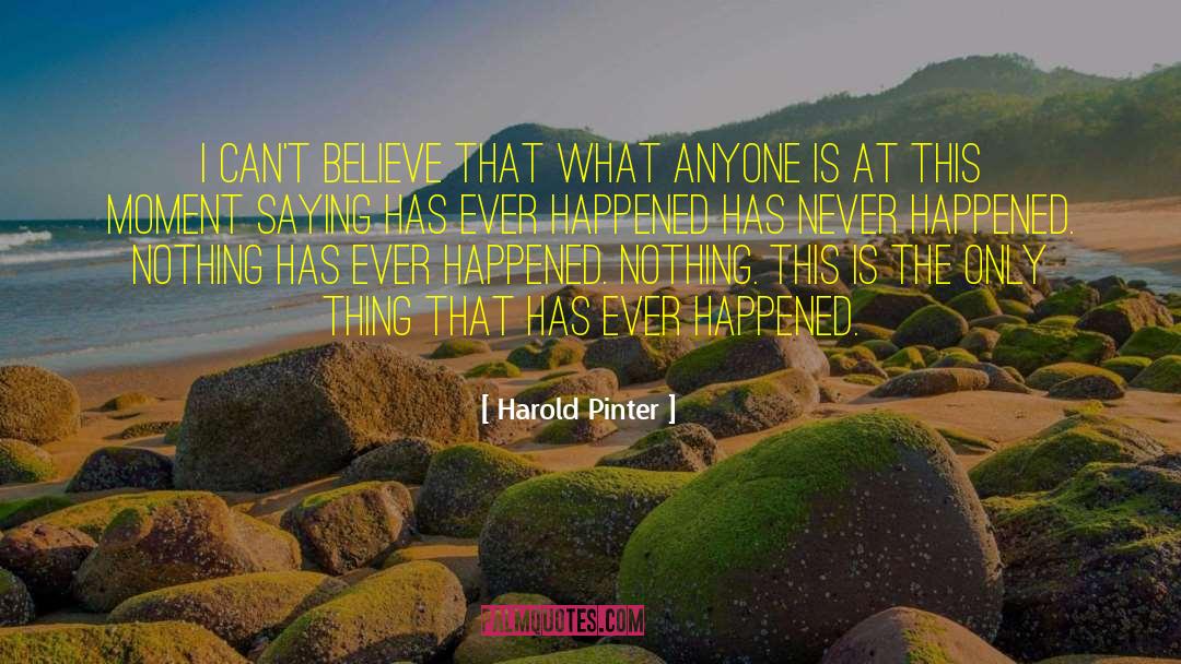 Pinter quotes by Harold Pinter