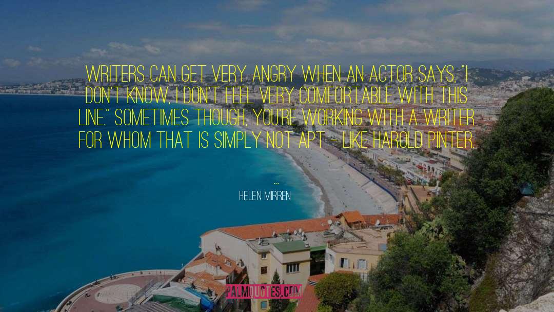 Pinter quotes by Helen Mirren