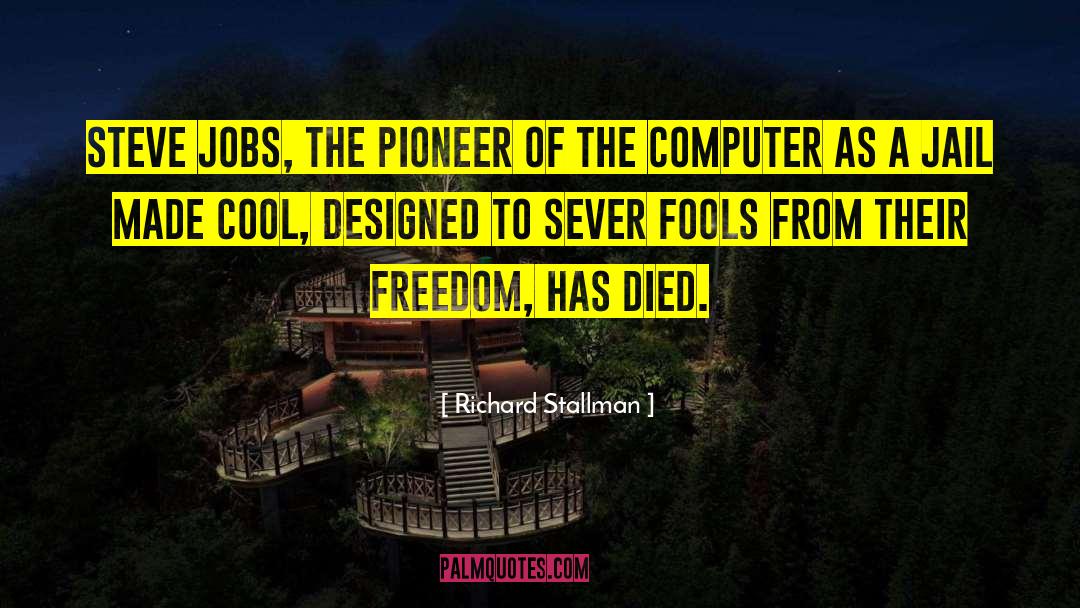 Pioneer quotes by Richard Stallman