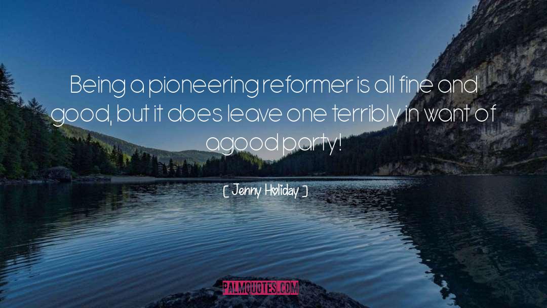 Pioneering quotes by Jenny Holiday