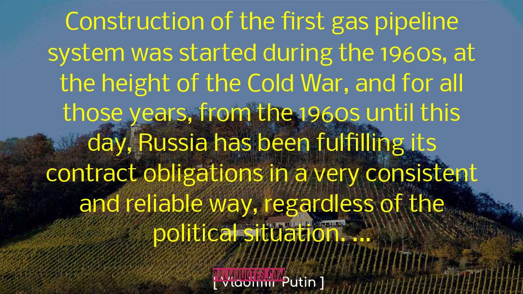 Pipeline quotes by Vladimir Putin