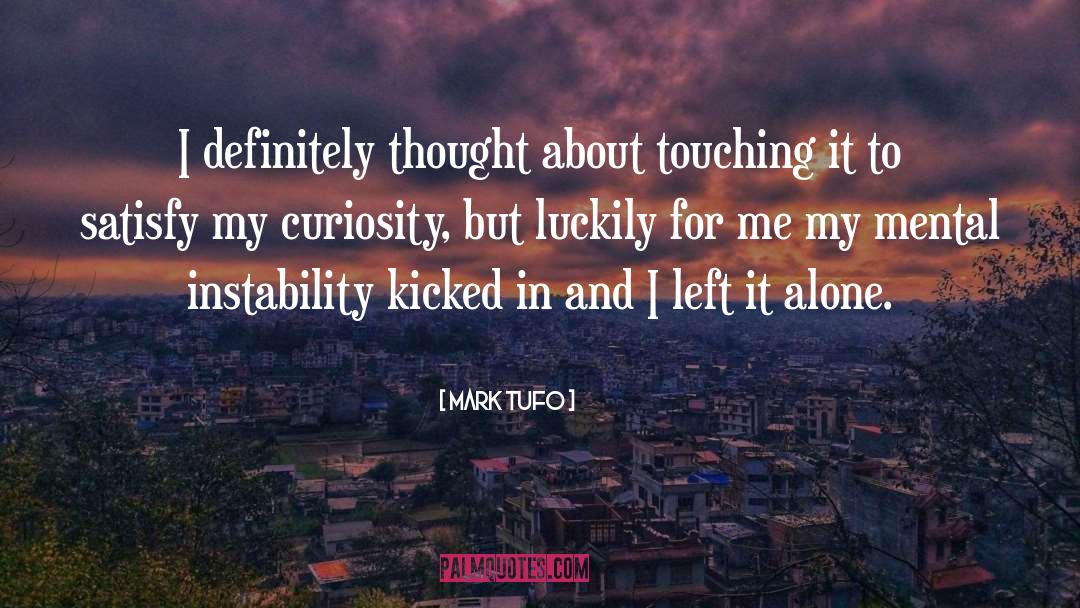 Piques My Curiosity quotes by Mark Tufo