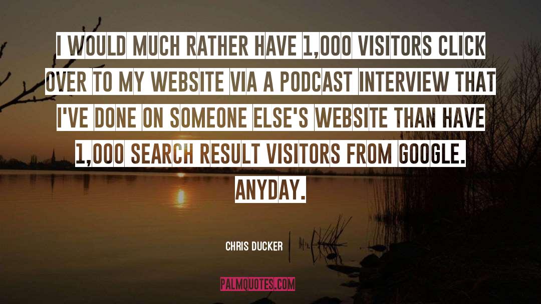 Pitchfork Interview quotes by Chris Ducker