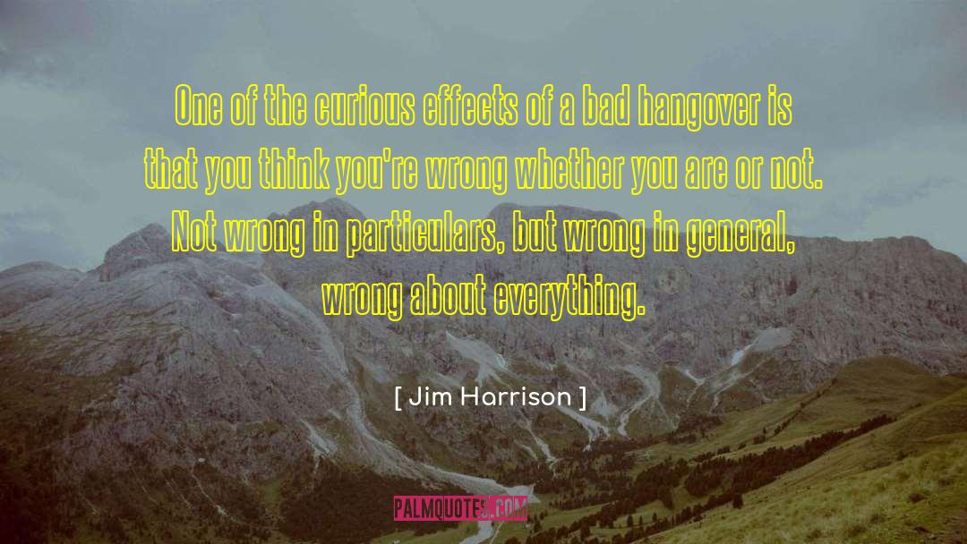 Pitfalls Of Bad Thinking quotes by Jim Harrison