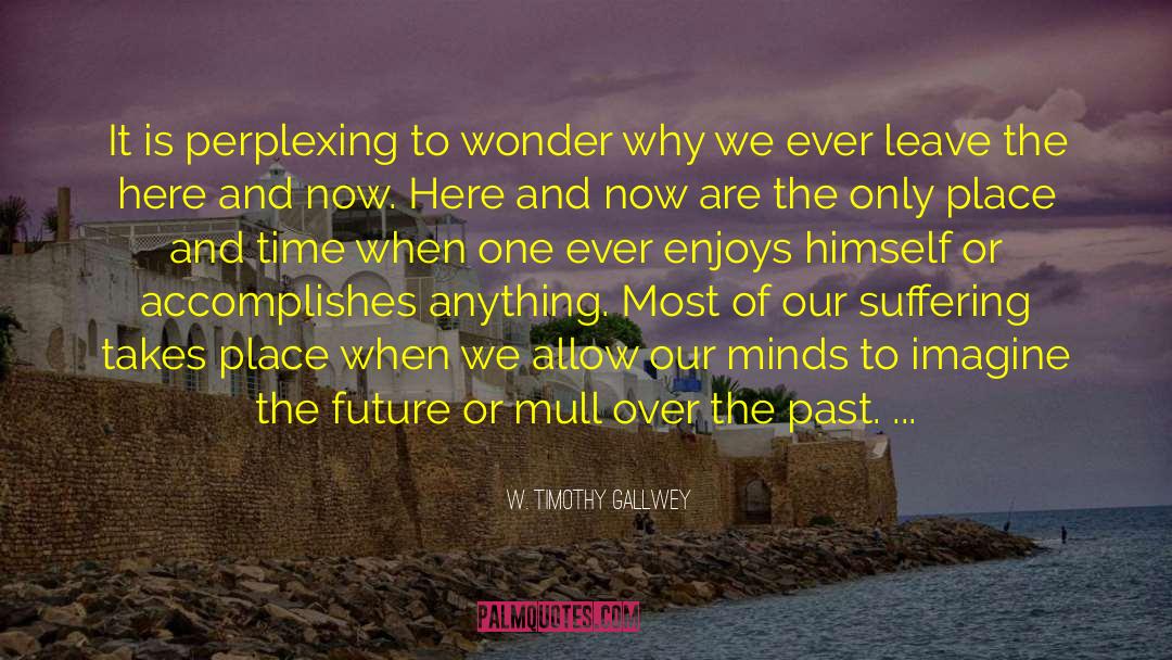 Place And Time quotes by W. Timothy Gallwey