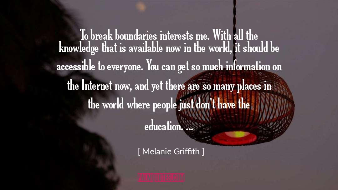 Places In The World quotes by Melanie Griffith