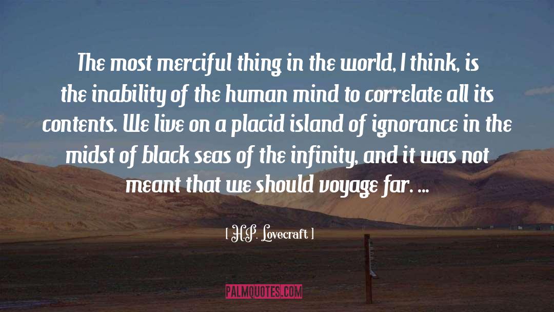 Placid quotes by H.P. Lovecraft