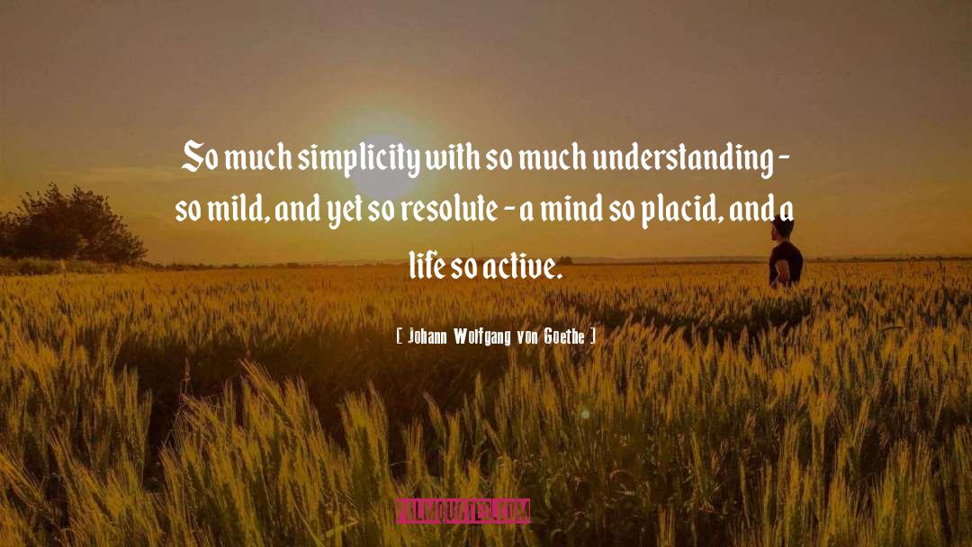 Placid quotes by Johann Wolfgang Von Goethe