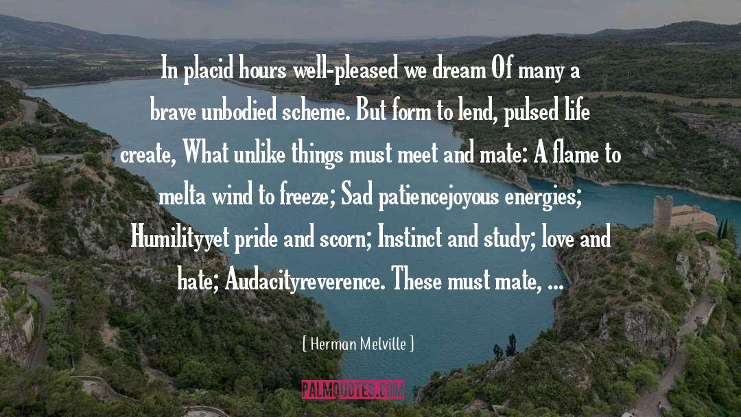 Placid quotes by Herman Melville