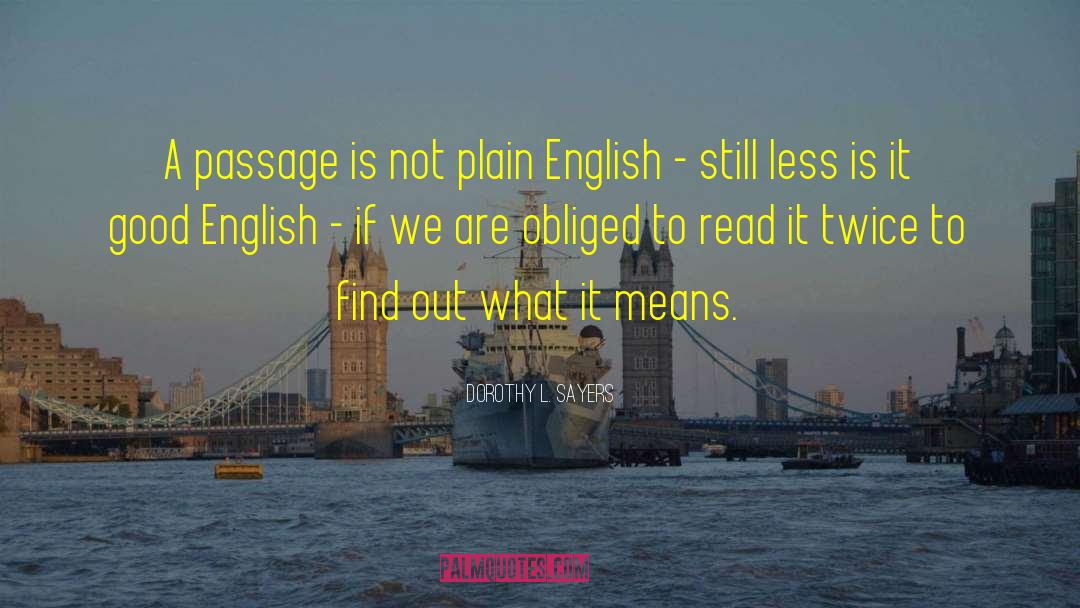 Plain English quotes by Dorothy L. Sayers
