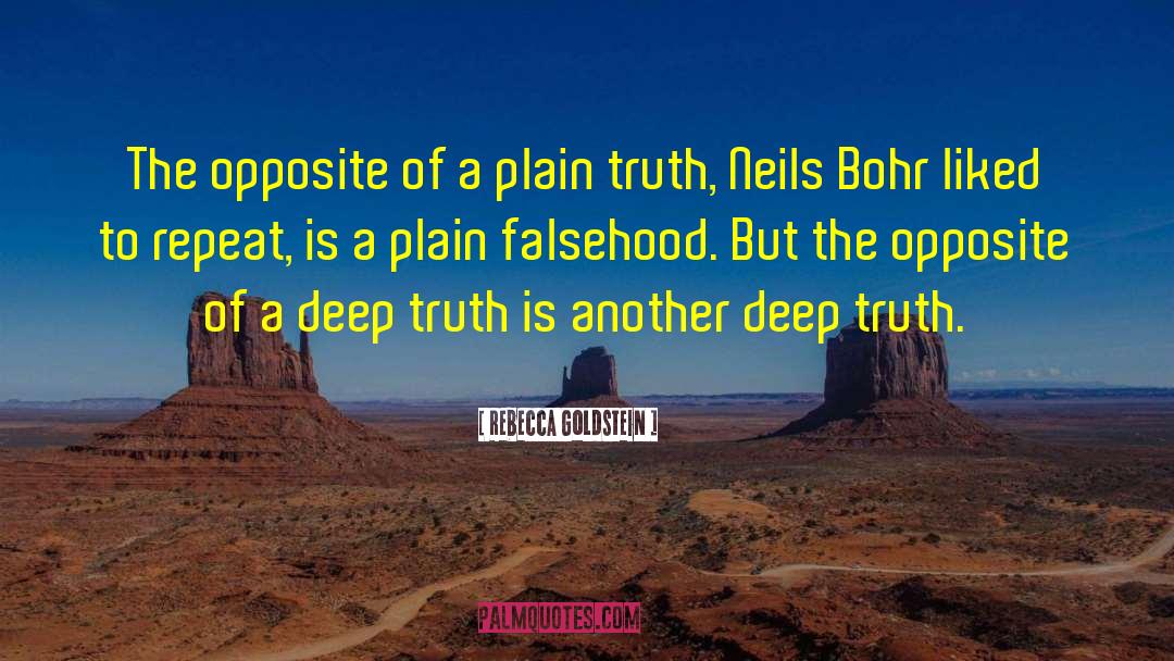 Plain Truth quotes by Rebecca Goldstein