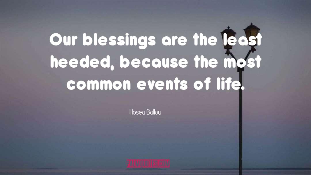 Planned Events quotes by Hosea Ballou