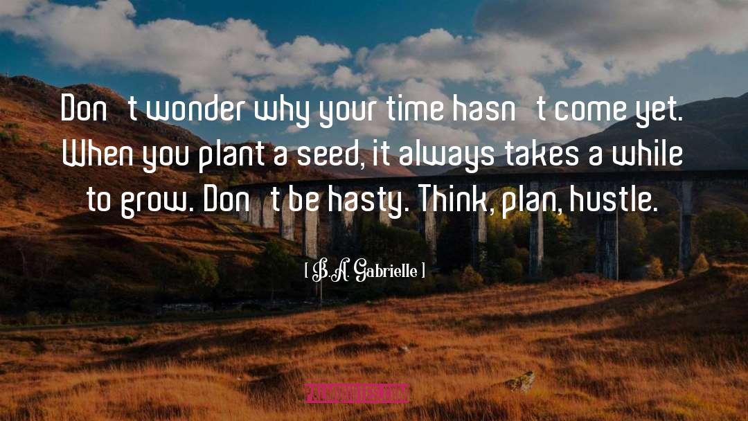 Plant A Seed quotes by B.A. Gabrielle