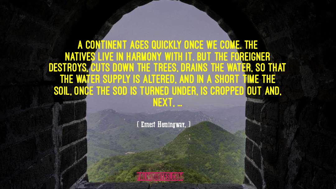 Planting A Tree quotes by Ernest Hemingway,