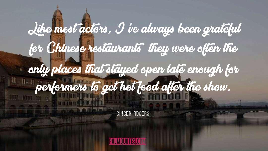 Plateful Chinese quotes by Ginger Rogers
