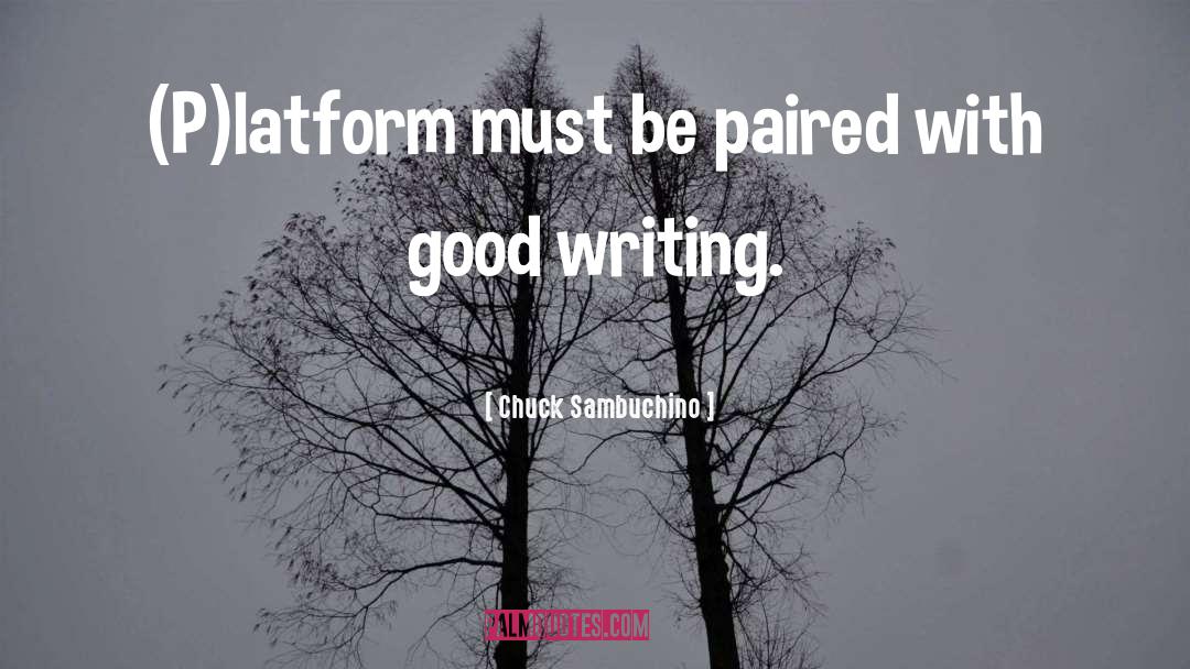 Platform quotes by Chuck Sambuchino