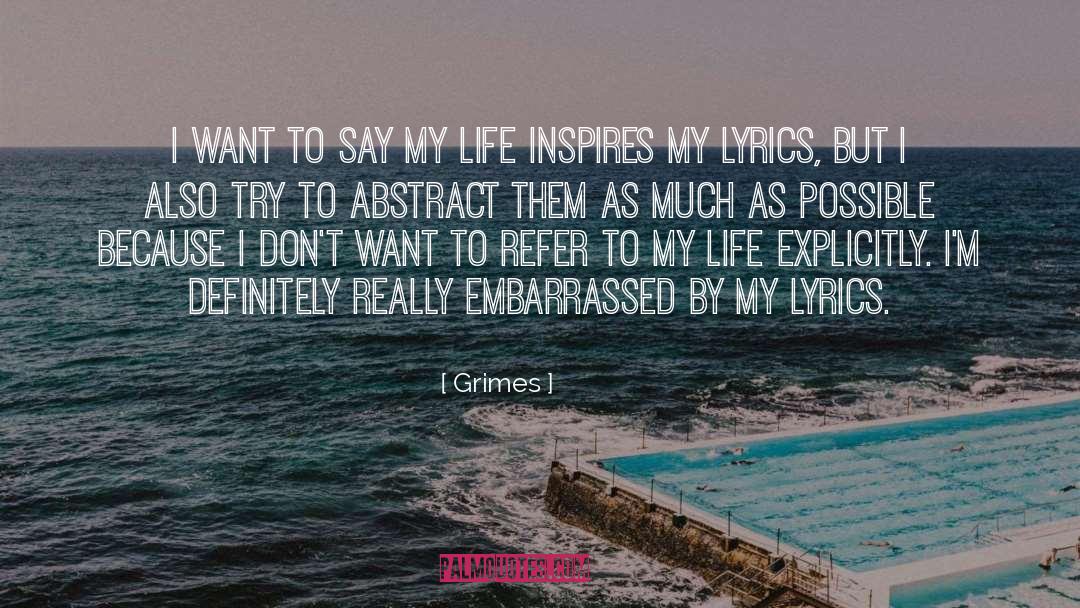 Platito Lyrics quotes by Grimes