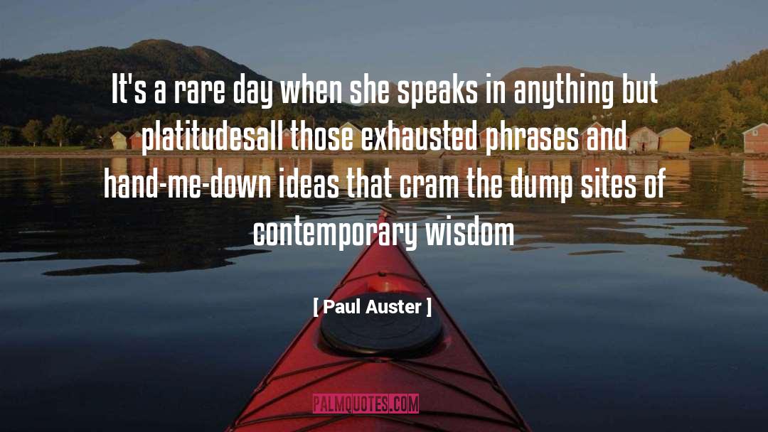 Platitudes quotes by Paul Auster