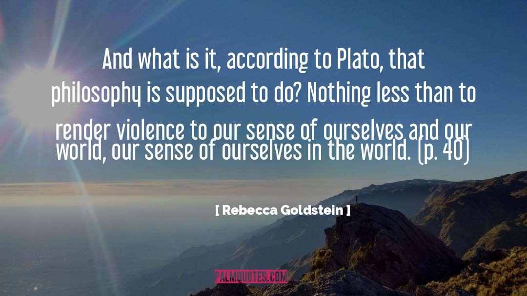 Plato quotes by Rebecca Goldstein